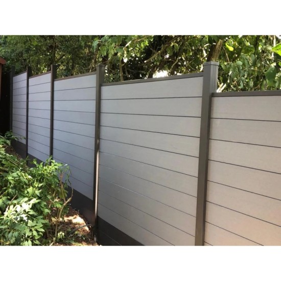 Composite Fencing / Fence Panels c/w Aluminium Posts - 3ft/900mm - 6ft 1800mm - Composite Tonge & Groove Fence Panels Slats