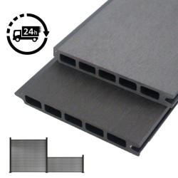 Composite Fence Slats 1800mmm / 6ft - Anthracite / Light Grey - Composite Tonge & Groove Fence Panels Slats Composite Fence Slats 1800mmm / 6ft - Anthracite / Light Grey - Composite Tonge & Groove Fence Panels Slats