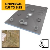 Tile Backer Board Shower Wet room Tray - Universal Size / Cut To Size (1200m x 900mm) Tile Board for Shower / Wet room Flooring - 20mm