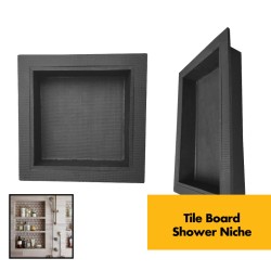 Tile Backer Board Shower Niche - Wet Room Recessed Wall Niche for Soap, Shower Tiled Walls - 300mm x 300mm / 510mm - 89mm Deep Tile Backer Board Shower Niche - Wet Room Recessed Wall Niche for Soap, Shower Tiled Walls - 300mm x 300mm / 510mm - 89mm Deep