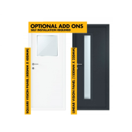 Vision Glass Window Panels for Steel Security Personnel Pedestrian Door  (Clear glass)