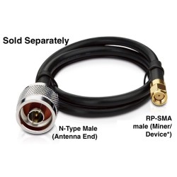 Low Loss COAX Cable for Helium HNT Miner Bobcat Nebra Rak Syncrob.it - Low Loss N Type Male to RP-SMA Male