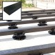 Composite Decking Joists 50 x 100mm - 3m Length WPC Composite Frame Subframe Plastic Lumber Joist Support Frame - Black Composite Decking Joists 50 x 100mm - 3m Length WPC Composite Frame Subframe Plastic Lumber Joist Support Frame - Black