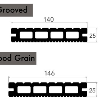 **CLEARANCE** Composite Decking Board Eco - Anthracite Grey / Black Lined / Wood Grain Effect 3m - Plastic Decking PVC Decking WPC Decking Hollow Garden Exterior Decking Boards **CLEARANCE** Composite Decking Board Eco - Anthracite Grey / Black Lined / Wood Grain Effect 3m - Plastic Decking PVC Decking WPC Decking Hollow Garden Exterior Decking Boards