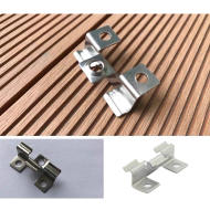 Concealed Hidden Stainless Steel T Clips Fixings (100) for Composite Decking Plastic Decking PVC Decking WPC Decking Board