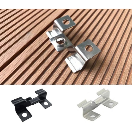 Decking Clips - Intermediate T Clips - Concealed Hidden Stainless Steel T Clips Fixings (100) for Composite Decking Plastic Decking PVC Decking WPC Decking Board Decking Clips - Intermediate T Clips - Concealed Hidden Stainless Steel T Clips Fixings (100) for Composite Decking Plastic Decking PVC Decking WPC Decking Board