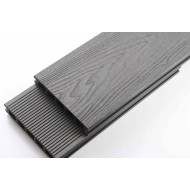 SAMPLE Composite Decking - Grey / Black / Ash / Brown / Anthracite Grey Wood Grain Effect 3m - Plastic Decking PVC Decking WPC Decking Hollow Garden Outdoor Exterior Decking Boards 