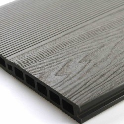 Composite Decking Board Wood Grain / Grooved - Plastic Decking PVC Decking WPC Decking - Black / Grey / Brown / Anthracite - Price Per / Square M (1 sq m)