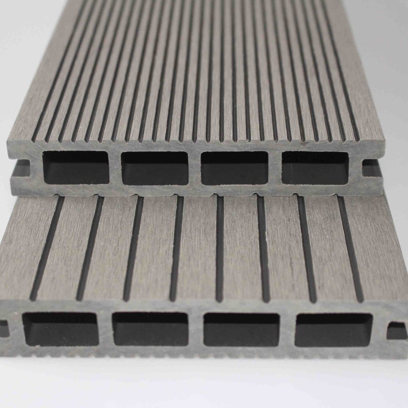 SAMPLE Composite Decking - Premium Grey / Black / Ash / Brown / Anthracite Grey Wood Grain Effect 3m - Plastic Decking PVC Decking WPC Decking Hollow Garden Exterior Decking Boards SAMPLE Composite Decking - Premium Grey / Black / Ash / Brown / Anthracite Grey Wood Grain Effect 3m - Plastic Decking PVC Decking WPC Decking Hollow Garden Exterior Decking Boards