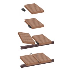 Concealed Hidden Stainless Steel T Clips Fixings (100) for Composite Decking Plastic Decking PVC Decking WPC Decking Board