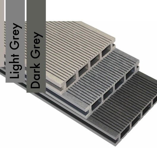SAMPLE Composite Decking - Grey / Black / Ash / Brown / Anthracite Grey Wood Grain Effect 3m - Plastic Decking PVC Decking WPC Decking Hollow Garden Exterior Decking Boards SAMPLE Composite Decking - Grey / Black / Ash / Brown / Anthracite Grey Wood Grain Effect 3m - Plastic Decking PVC Decking WPC Decking Hollow Garden Exterior Decking Boards