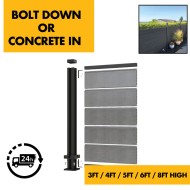 Composite Fence Slats 1800mmm / 6ft - Anthracite / Light Grey - Composite Tonge & Groove Fence Panels Slats