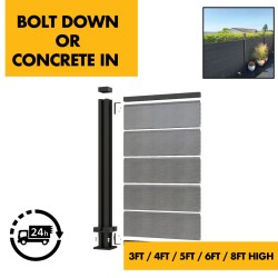 Composite Fence Slats 1800mmm / 6ft - Anthracite / Light Grey - Composite Tonge & Groove Fence Panels Slats Composite Fence Slats 1800mmm / 6ft - Anthracite / Light Grey - Composite Tonge & Groove Fence Panels Slats