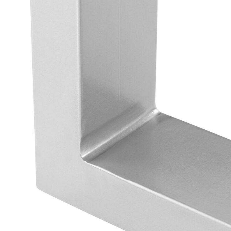 Rustic Industrial Solid Wood Dining Table / Desk / Work Table - Chunky Timber / Steel Legs (Square Box Legs) - 1.5m (150cm) / 1.8m (180cm) / 2m(200cm) c/w silver Square Box Legs x 2 4-8 Persons