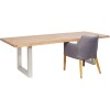 Rustic Industrial Solid Wood Dining Table / Desk / Work Table - Chunky Timber / Steel Legs (Square Box Legs) - 1.5m (150cm) / 1.8m (180cm) / 2m(200cm) c/w silver Square Box Legs x 2 4-8 Persons