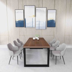 Rustic Industrial Dining Table Metal Legs - Chunky Solid Wooden Industrial Style Quirky Dining, Kitchen Table, Desk, Counter, Worktop 1.5m / 1.8m / 2m Seats 4-8 persons Rustic Industrial Dining Table Metal Legs - Chunky Solid Wooden Industrial Style Quirky Dining, Kitchen Table, Desk, Counter, Worktop 1.5m / 1.8m / 2m Seats 4-8 persons