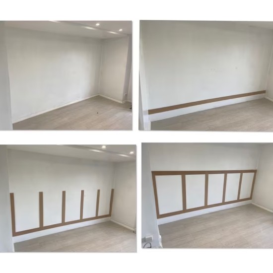 MDF Wall Panel Kit / Strips / Slats - Shaker Kit- MDF Pre-Primed Strips for MDF Modern Square / Rectangle Wall Panels / Panelling - 1190mm x 65mm x 9mm MDF Wall Panel Kit / Strips / Slats - Shaker Kit- MDF Pre-Primed Strips for MDF Modern Square / Rectangle Wall Panels / Panelling - 1190mm x 65mm x 9mm