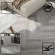 **SAMPLE ONLY** SPC Herringbone Click Flooring (Grey Oak) 5mm + 1mm Underlay Layer - Vinyl Tile - Rigid Core Stone Polymer Composite Waterproof Click Tonge & Groove Luxury Vinyl Tile Flooring Grey Oak