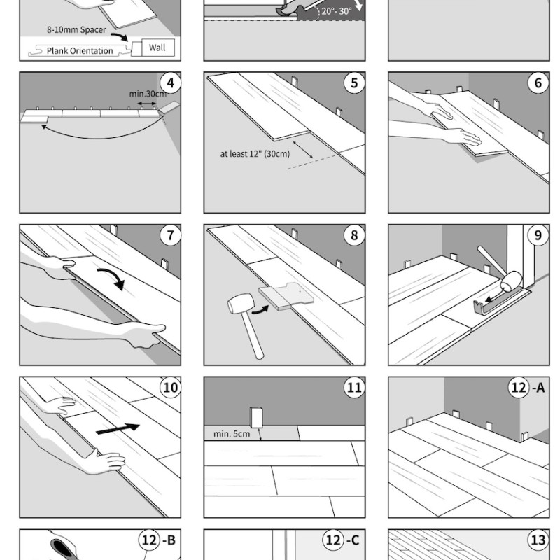 **SAMPLE ONLY** SPC Click Vinyl Tile Flooring (Dark Oak) with Built in Underlay - Click Vinyl Tile Floors for Kitchen, Bathroom,  Living Room - LVT Rigid Core Stone Polymer Composite Waterproof Click Tonge & Groove Luxury Vinyl Tile Flooring Dark Oak
