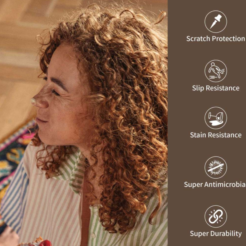 **SAMPLE ONLY** SPC Click Vinyl Tile Flooring (Dark Oak) with Built in Underlay - Click Vinyl Tile Floors for Kitchen, Bathroom,  Living Room - LVT Rigid Core Stone Polymer Composite Waterproof Click Tonge & Groove Luxury Vinyl Tile Flooring Dark Oak