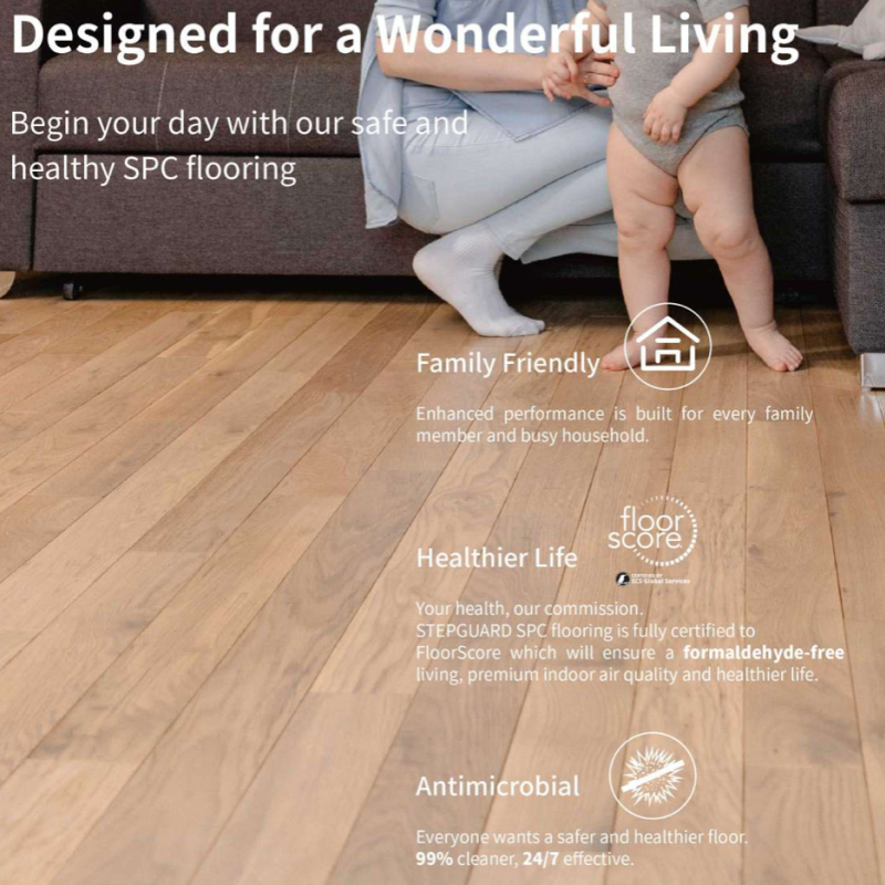 **SAMPLE ONLY** SPC Click Vinyl Tile Flooring (Dark Oak) with Built in Underlay - Click Vinyl Tile Floors for Kitchen, Bathroom,  Living Room - LVT Rigid Core Stone Polymer Composite Waterproof Click Tonge & Groove Luxury Vinyl Tile Flooring Dark Oak