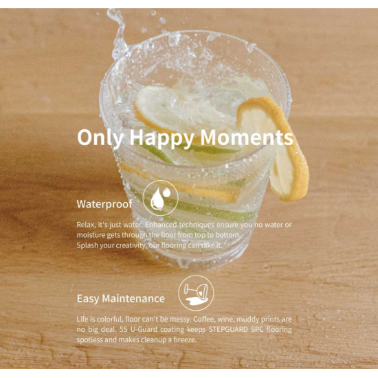 SPC Click Vinyl Tile Flooring (Grey Oak) with Built in Underlay per Sq M- Click Vinyl Tile Floors for Kitchen, Bathroom,  Living Room - LVT Rigid Core Stone Polymer Composite Waterproof Click Tonge & Groove Luxury Vinyl Tile Flooring Grey Oak