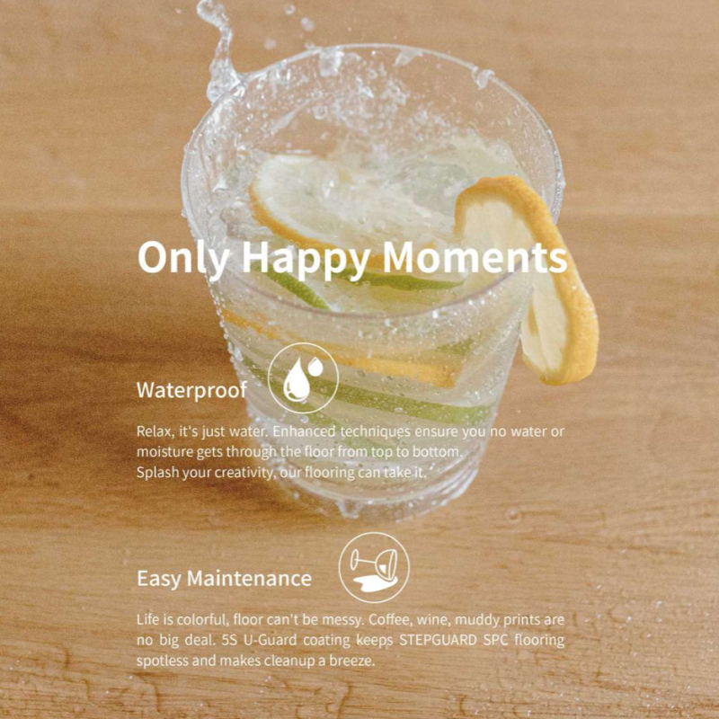 **SAMPLE ONLY** SPC Click Vinyl Tile Flooring (Dark Oak) with Built in Underlay - Click Vinyl Tile Floors for Kitchen, Bathroom,  Living Room - LVT Rigid Core Stone Polymer Composite Waterproof Click Tonge & Groove Luxury Vinyl Tile Flooring Dark Oak