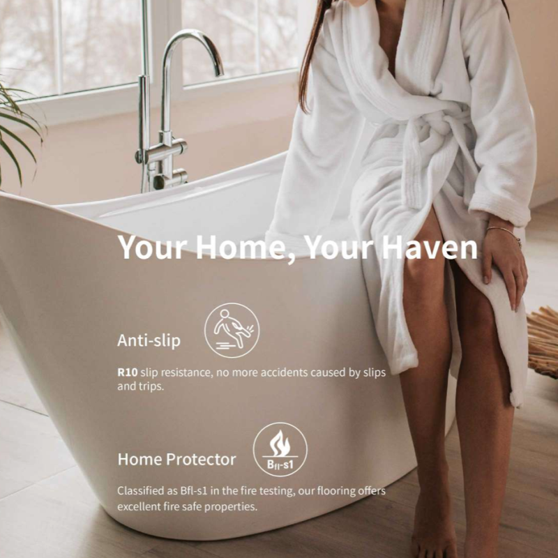 **SAMPLE ONLY** SPC Click Vinyl Tile Flooring (Dark Oak) with Built in Underlay - Click Vinyl Tile Floors for Kitchen, Bathroom,  Living Room - LVT Rigid Core Stone Polymer Composite Waterproof Click Tonge & Groove Luxury Vinyl Tile Flooring Dark Oak