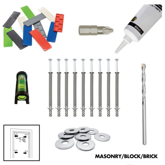Steel Door Fixing Kit for Masonry  / Timber / Steel Installation