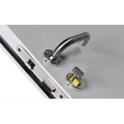 Lock Mechanism c/w Thumb Turn Inside,  Key Lock Exterior + 3 Keys + Handle Lock Mechanism c/w Thumb Turn Inside,  Key Lock Exterior + 3 Keys + Handle