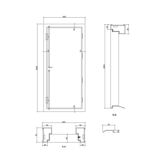 High Security  Multi point lock - Thumb Turn Inside, Key Lock Exterior + 3 Keys + Handle