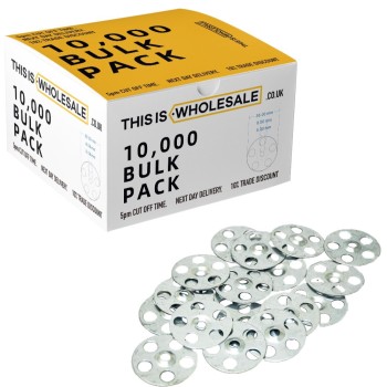 Tile Backer Board Washers 50/100 - Galvanised Zinc Tile Backer Board Fixing Washers 36mm - Hard Backer Board Washer Discs Tile Backer Board Washers 50/100 - Galvanised Zinc Tile Backer Board Fixing Washers 36mm - Hard Backer Board Washer Discs