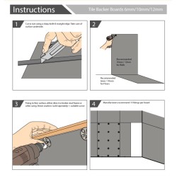 Tile Backer Board 6mm / 10mm / 12mm - Floor or Wall Hard Tile Backer Insulation Cement Board 1200mm x 600mm  Tile Backer Board 6mm / 10mm / 12mm - Floor or Wall Hard Tile Backer Insulation Cement Board 1200mm x 600mm