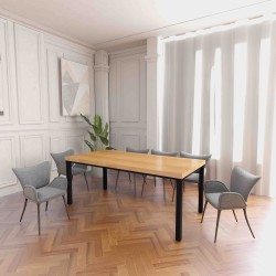 Rustic Industrial Dining Table Metal Legs - Chunky Solid Wooden Industrial Style Quirky Dining, Kitchen Table, Desk, Counter, 5cm Worktop 1.5/1.8/2m eats 4-6 persons Rustic Industrial Dining Table Metal Legs - Chunky Solid Wooden Industrial Style Quirky Dining, Kitchen Table, Desk, Counter, 5cm Worktop 1.5/1.8/2m eats 4-6 persons