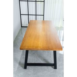 Solid Wooden Office Desk Meeting Table With Metal Box Frame - Industrial Design - 1.5m / 1.8m / 2m Seats 4-8 persons Solid Wooden Office Desk Meeting Table With Metal Box Frame - Industrial Design - 1.5m / 1.8m / 2m Seats 4-8 persons