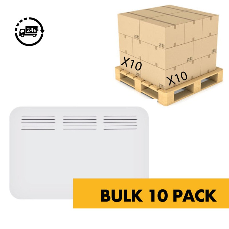 BULK Trade X10 Pack - 1kw / 1.5kw / 2kw Electric Panel Heaters Wall Mounted - LOT20/ERP Compliant c/w 24/7 Timer / Thermostat - Wall Hung Fixings + Mounting Feet BULK Trade X10 Pack - 1kw / 1.5kw / 2kw Electric Panel Heaters Wall Mounted - LOT20/ERP Compliant c/w 24/7 Timer / Thermostat - Wall Hung Fixings + Mounting Feet