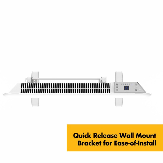 1.5KW / 1500W Electric Panel Heater Wall Mounted - LOT20/ERP Compliant c/w 24/7 Timer / Thermostat - Wall Hung Fixings + Mounting Feet