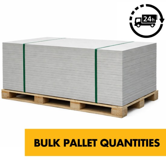 Fibre Cement Board (Qty 25 BULK PALLET TRADE PACK) 6mm / 10mm / 12mm  - 1200mm x 600mm - A1 Class Non-Combustable Waterproof Hard Backer Rigid Cement Board for - Floor or Wall 