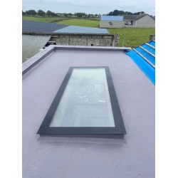 Flat Roof Lantern - Frameless Glass Window Skylight for Flat Roofs - Glazed Roof Lantern Triple Glazed Toughened Glass 