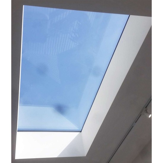 600mm x 600mm Flat Roof Lantern - Frameless Glass Window Skylight for Flat Roofs - Glazed Roof Lantern Triple Glazed Toughened Glass 