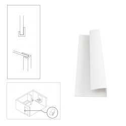 PVC Edging Edge End Trim for Shower Aqua Wall Panel Cladding 5mm/10mm - Multipanel Aquabord Corner Trim White Chrome Silver PVC Edging Edge End Trim for Shower Aqua Wall Panel Cladding 5mm/10mm - Multipanel Aquabord Corner Trim White Chrome Silver