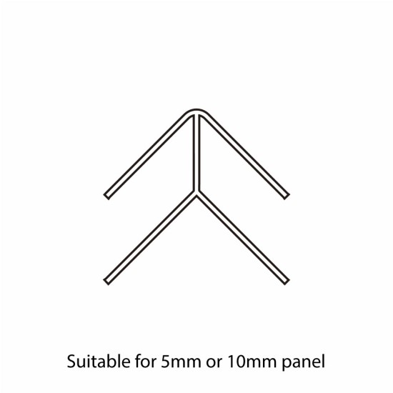 PVC External Corner Trim for Shower Aqua Wall Panel Cladding 5mm/10mm - Multipanel Aquabord Corner Trim White Chrome Silver