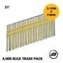3.1 x 75mm Ring Nails 21˚ Degree Plastic Collated Pneumatic Framing Nails Nailer (4,000) Bulk Trade Pack