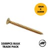 4mm x 35mm Countersunk Wood Screw  (Pack of 100) - Single Thread Wood Screws Pozi Countersunk Chipboard Screw (PH2)