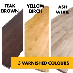 Rustic Industrial Solid Wood Dining Table / Desk / Work Table - Chunky Timber / Steel Legs (4 Corner Legs) - 1.5m (150cm) / 1.8m (180cm) / 2m(200cm) c/w 4 x Black Square Box Legs  4-8 Persons