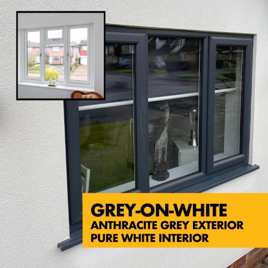 UPVC Window Anthracite Grey - Double 1190mm w x 1040mm h (RAL7016) Left or Right Opening 2P UPVC Window Anthracite Grey - Double 1190mm w x 1040mm h (RAL7016) Left or Right Opening 2P