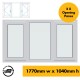 UPVC Window White- Triple 1770mm w x 1040mm h (RAL9010) Left or Right Opening 3P Casement Window UPVC Window White- Triple 1770mm w x 1040mm h (RAL9010) Left or Right Opening 3P Casement Window