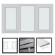 UPVC Window White- Triple 1770mm w x 1040mm h (RAL9010) Left or Right Opening 3P Casement Window UPVC Window White- Triple 1770mm w x 1040mm h (RAL9010) Left or Right Opening 3P Casement Window