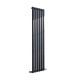 Vertical Radiator - Oval Anthracite Grey RAL7016 - Tall Tower Traditional Column Wall Mount Radiator - Single & Double Panel