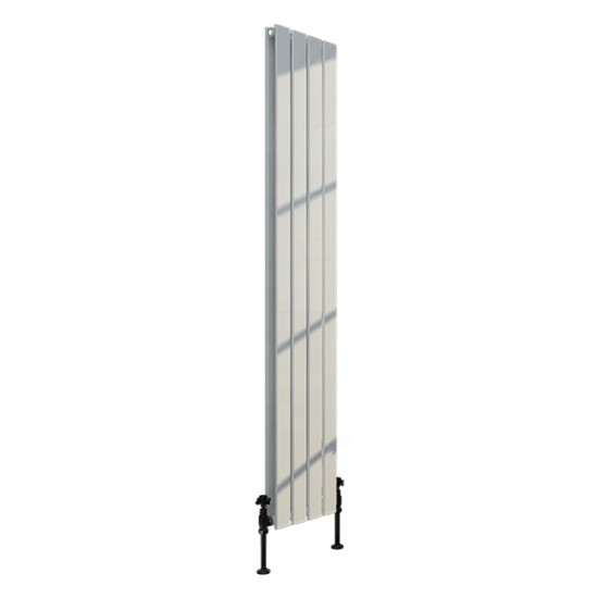 Vertical Radiator - Flat Gloss White RAL9003 - Tall Tower Traditional Column Wall Mount Radiator - Single & Double Panel